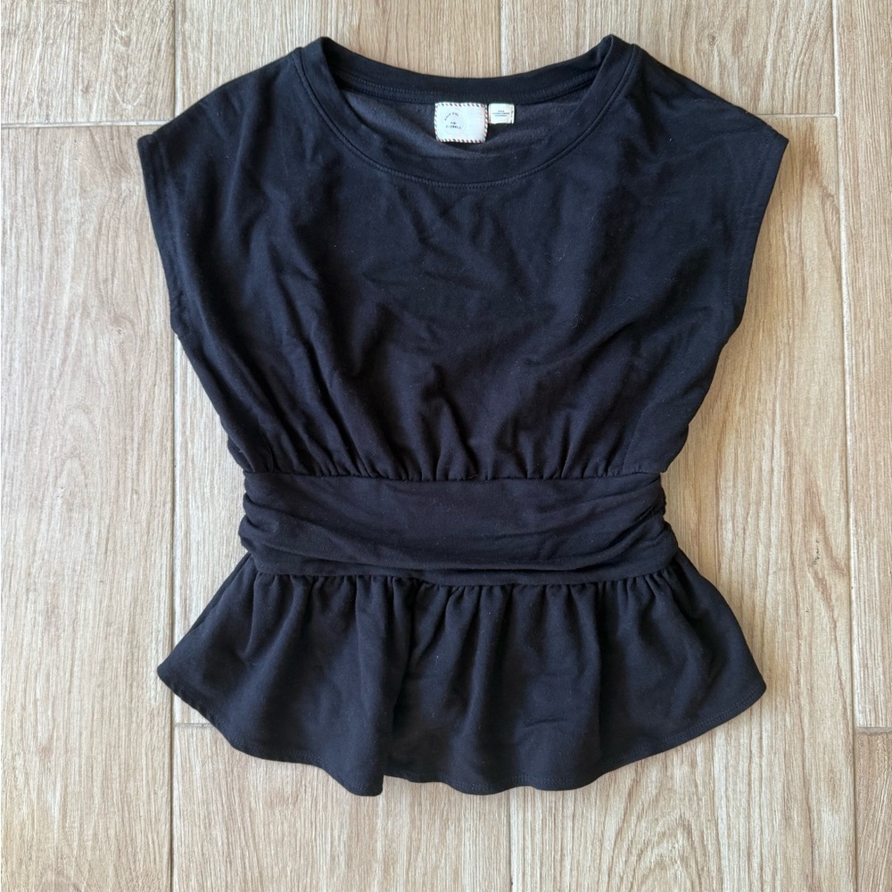 Anthropologie Sofia Buckled Top in Black